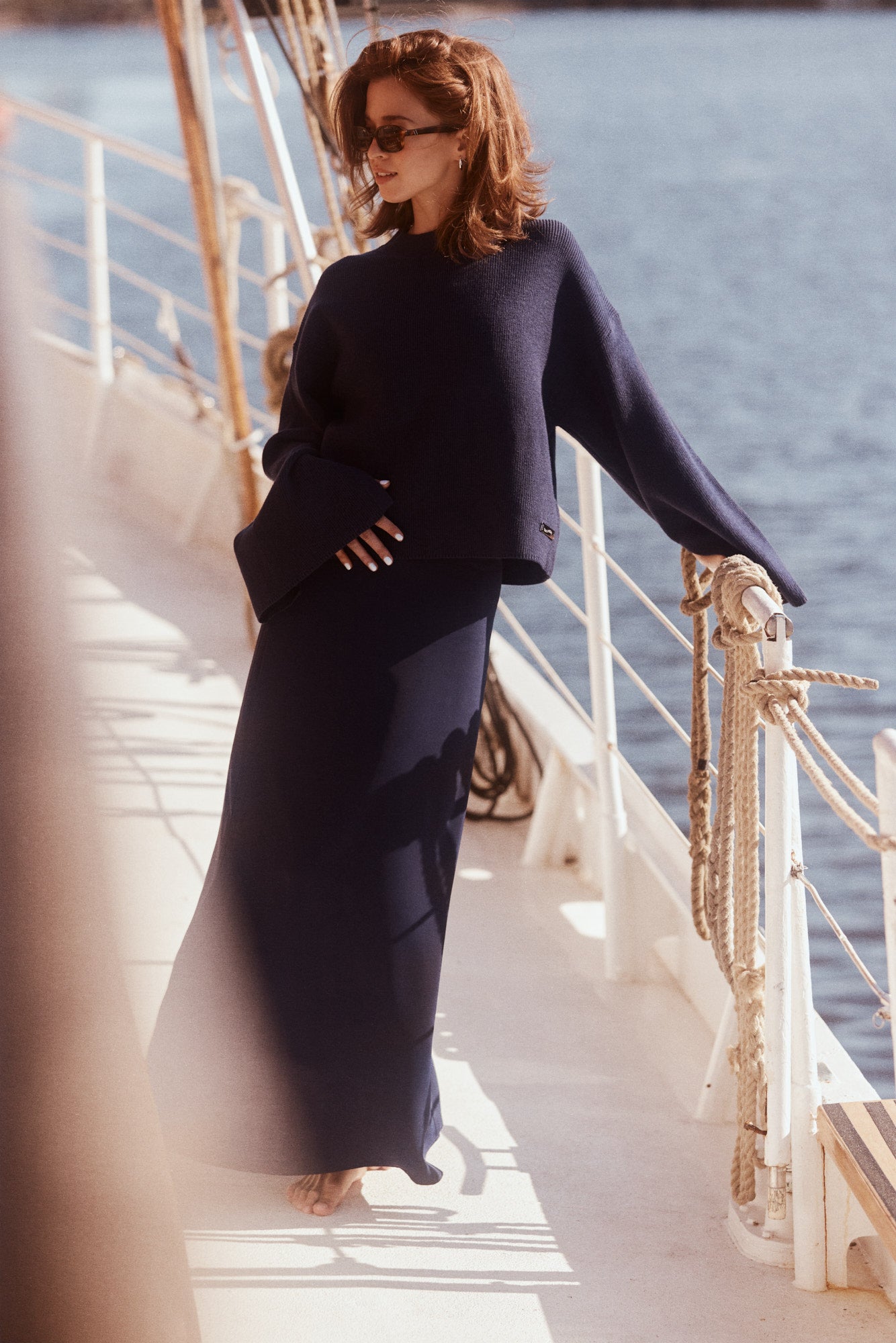 The Demure Skirt - Bleu Marin