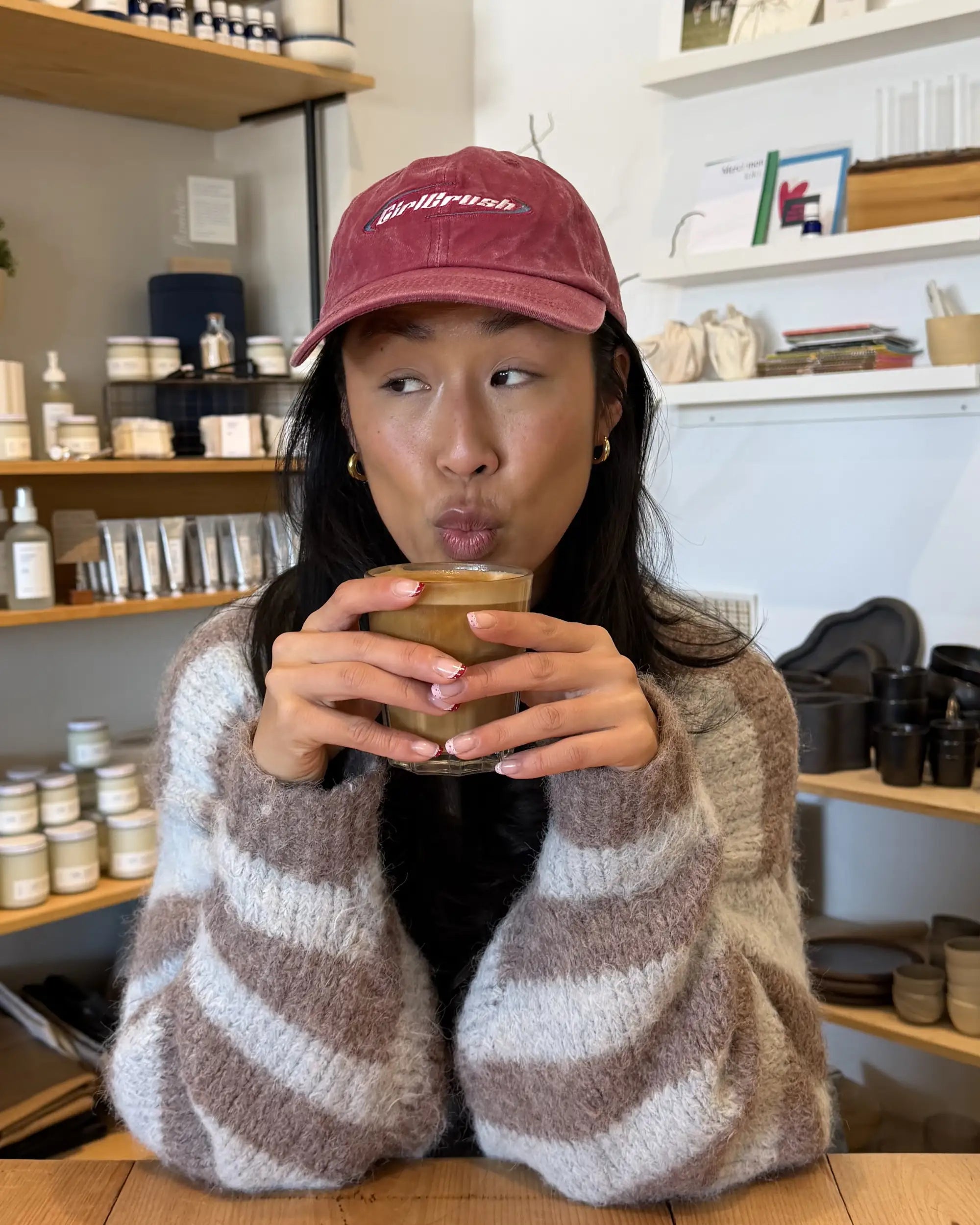 Pull à coupe ample Boréal rayé