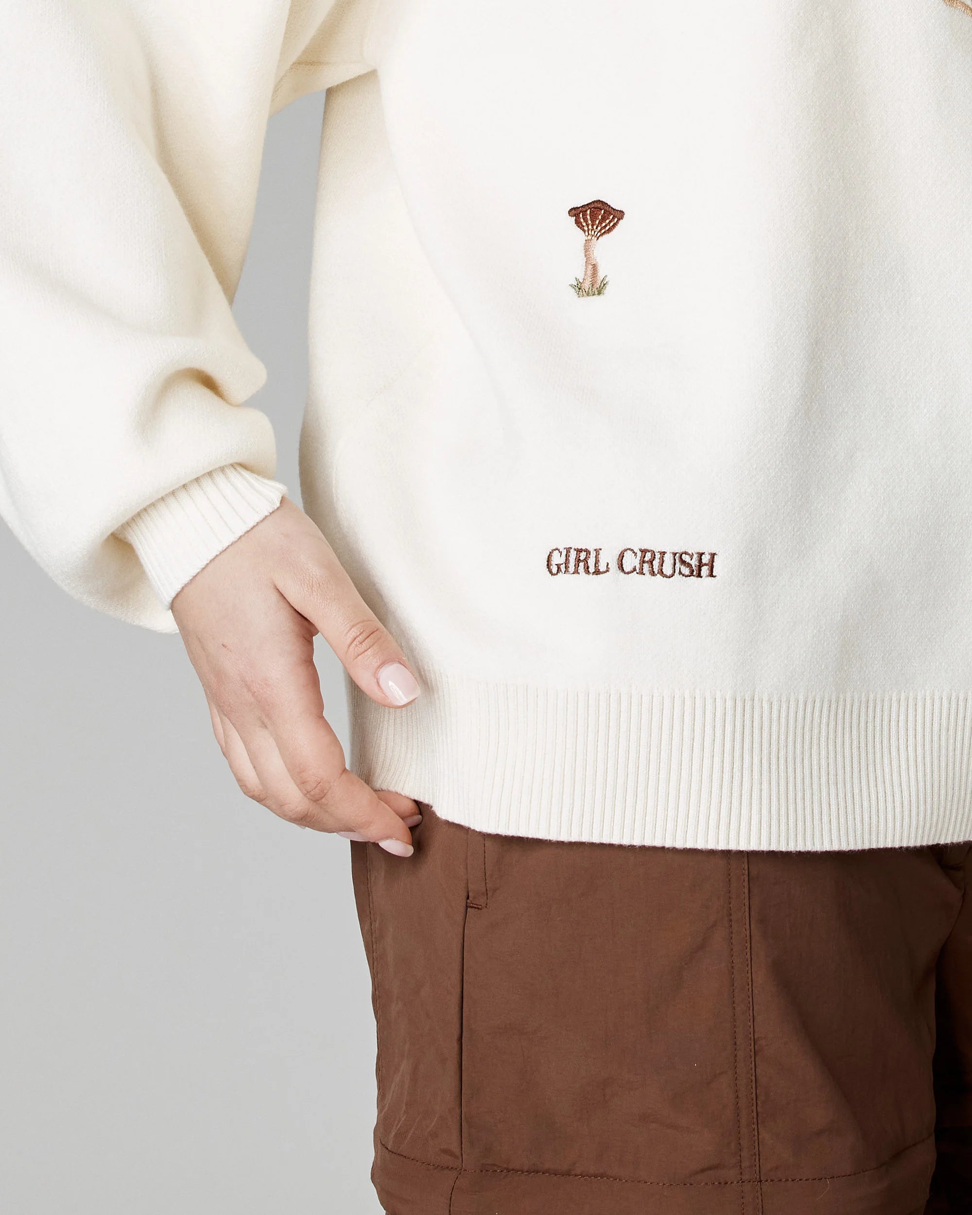 Pull à coupe ample Champignons