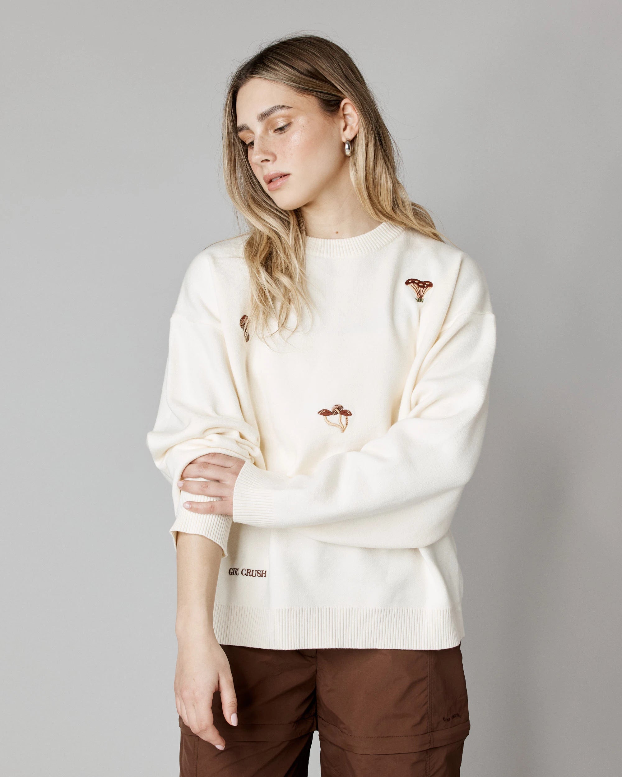 Pull à coupe ample Champignons