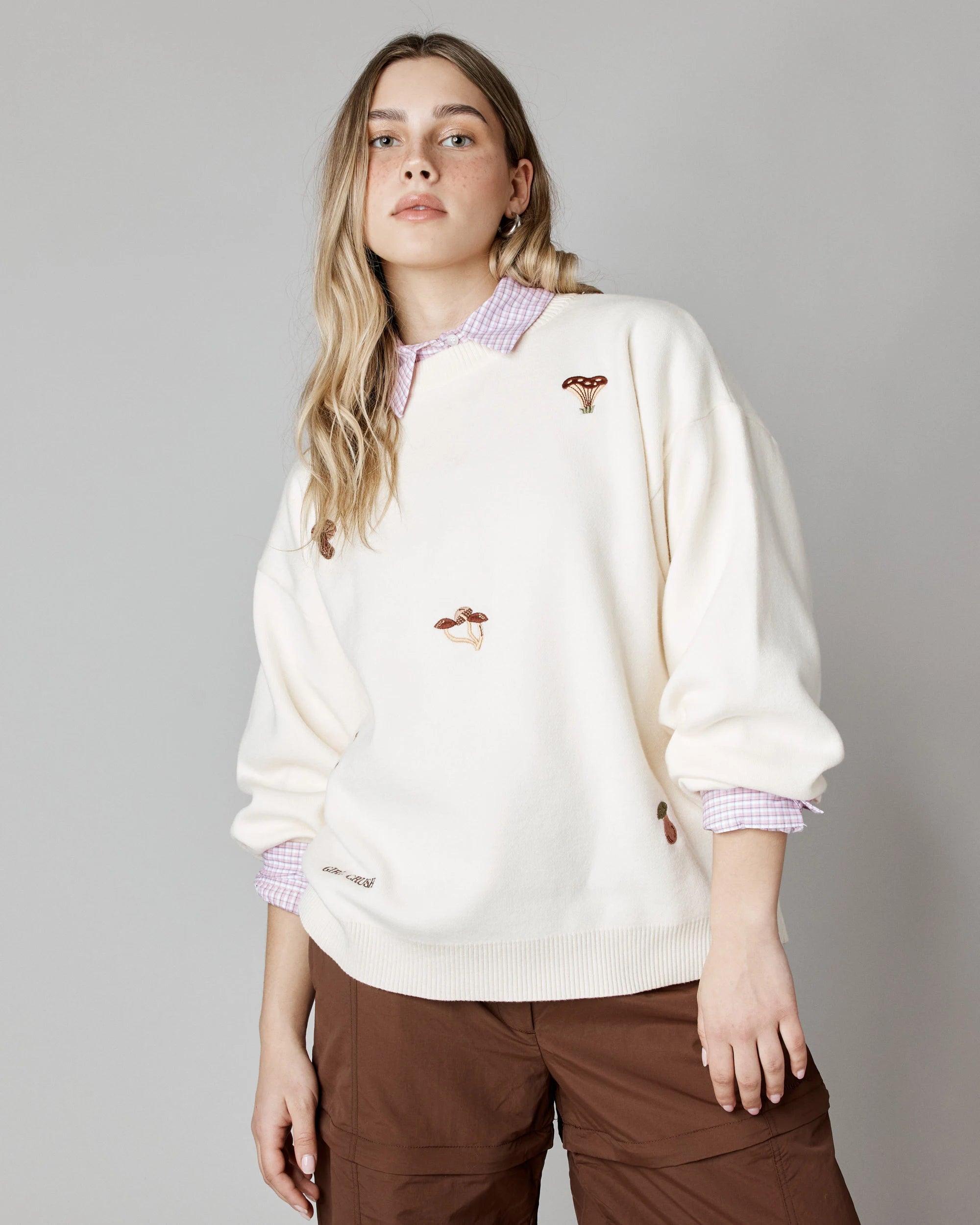 Pull à coupe ample Champignons