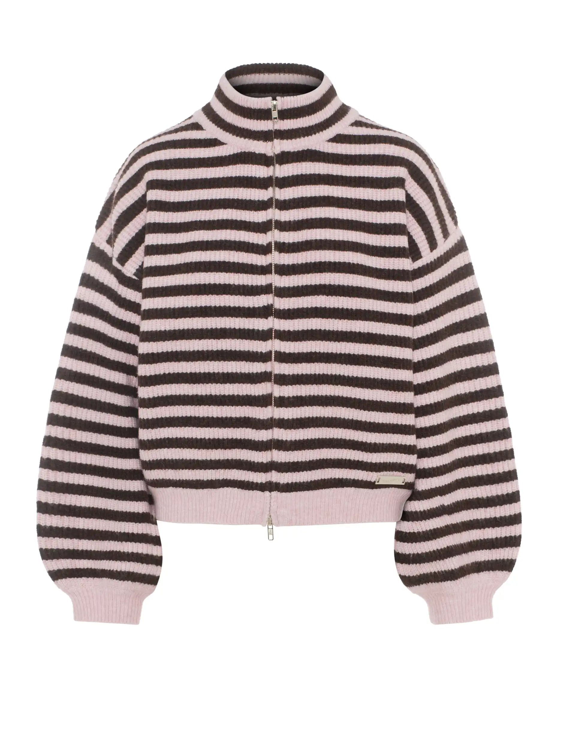 Oversized Striped knit Jacket - The Wanderer