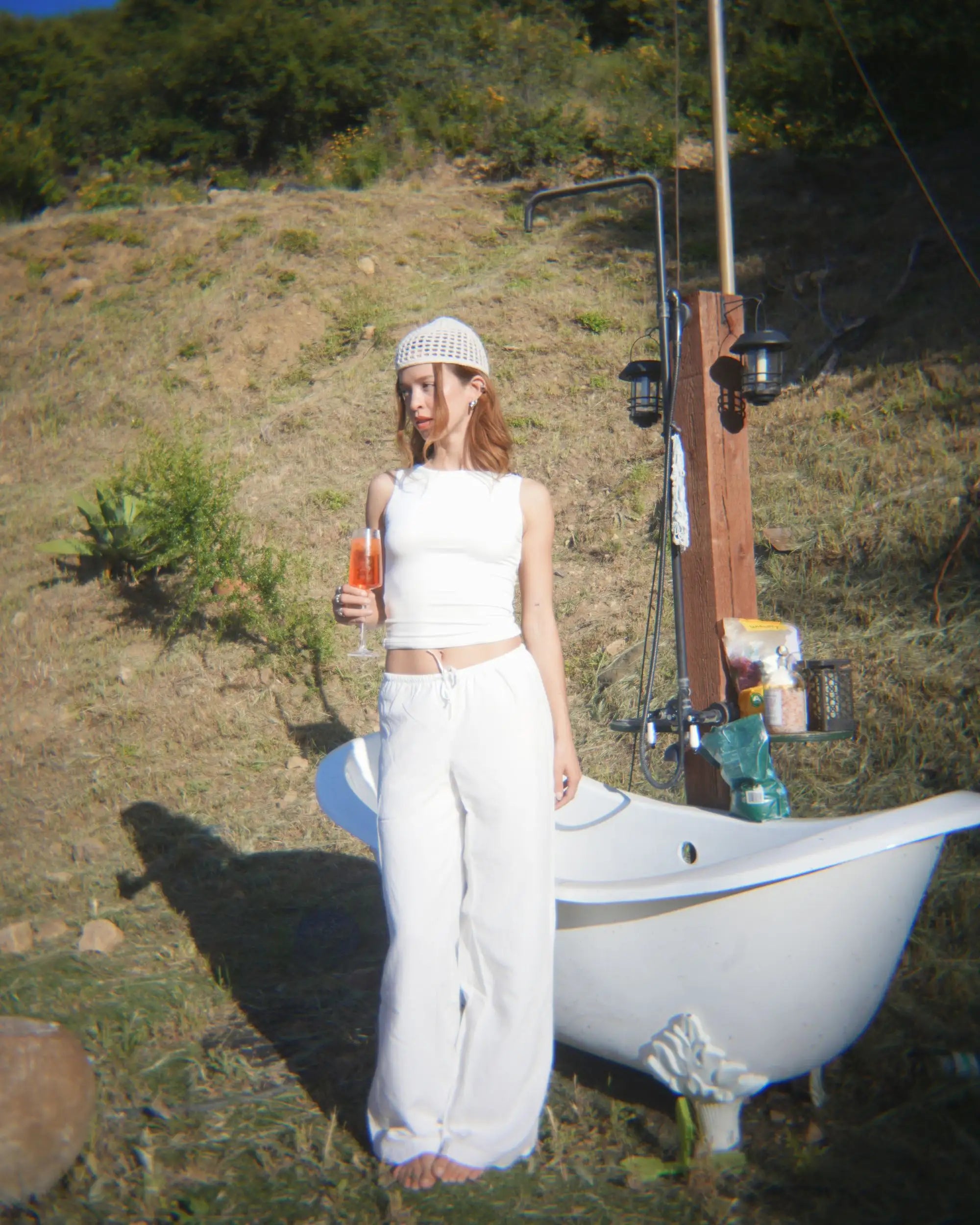 Camisole à dos ouvert - Marinière