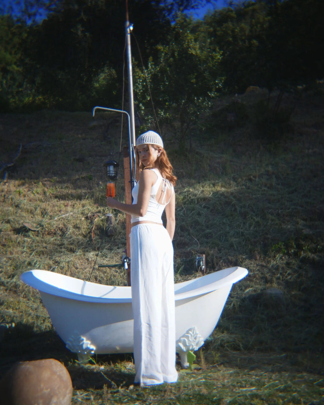Camisole à dos ouvert - Marinière
