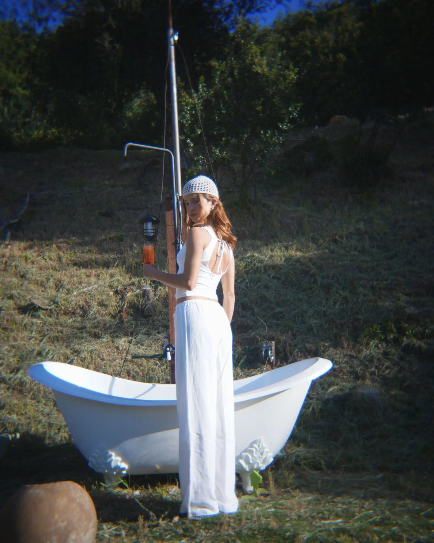 Camisole à dos ouvert - Marinière