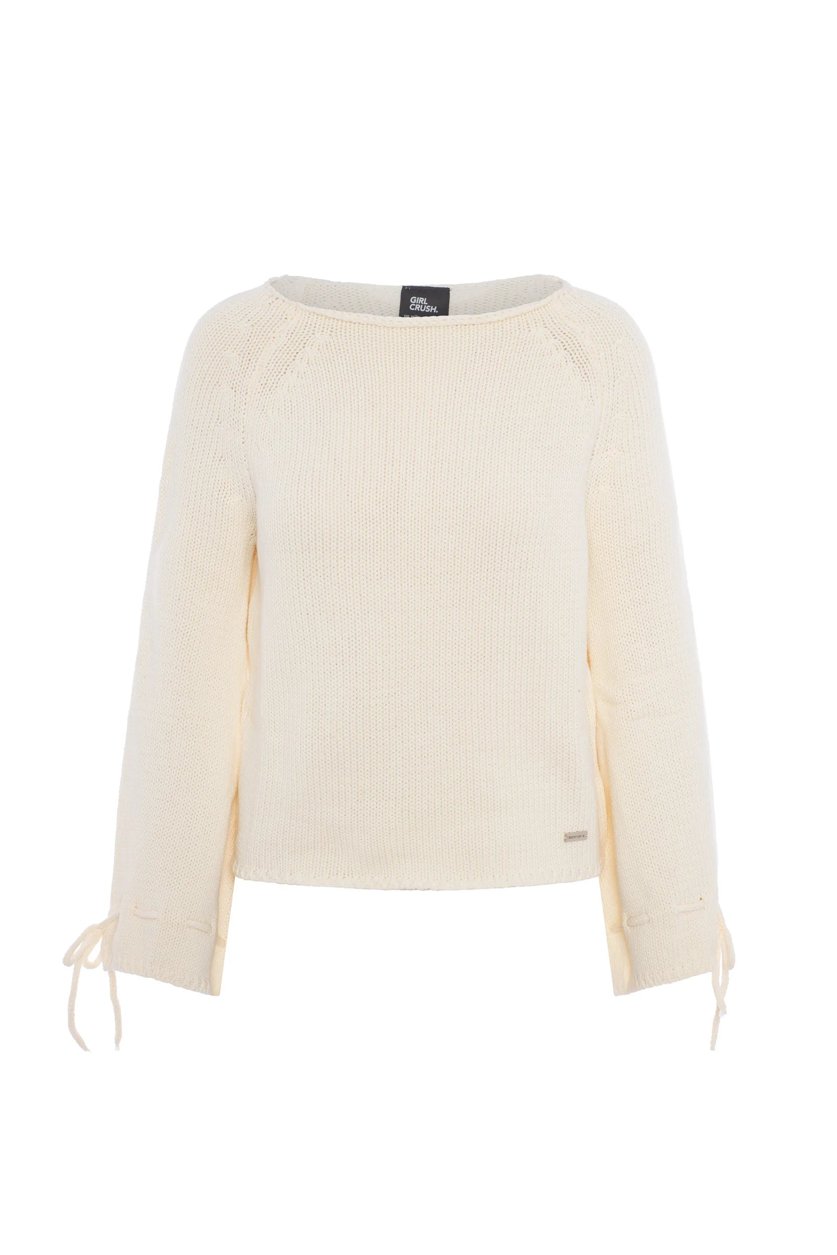 Crocheted top with flared sleeves -  Sea Foam