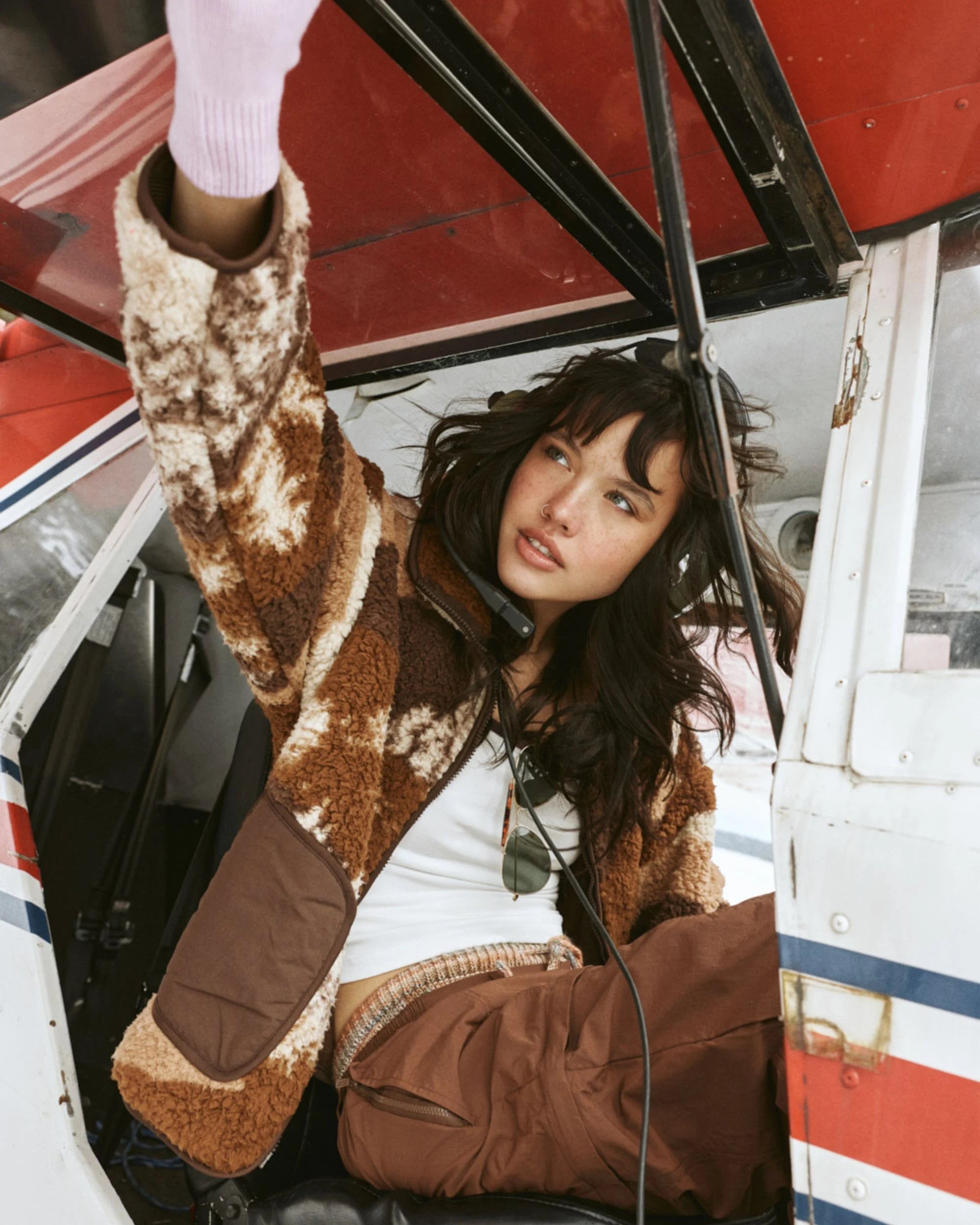 Veste polaire Forêt brune