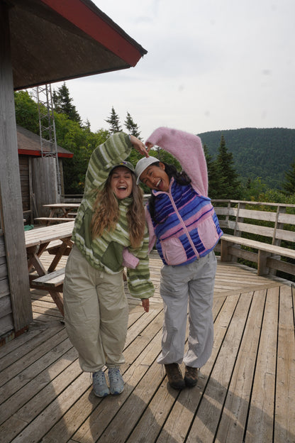 Veste polaire légère 1/4 zip lignée - Forêt boréale