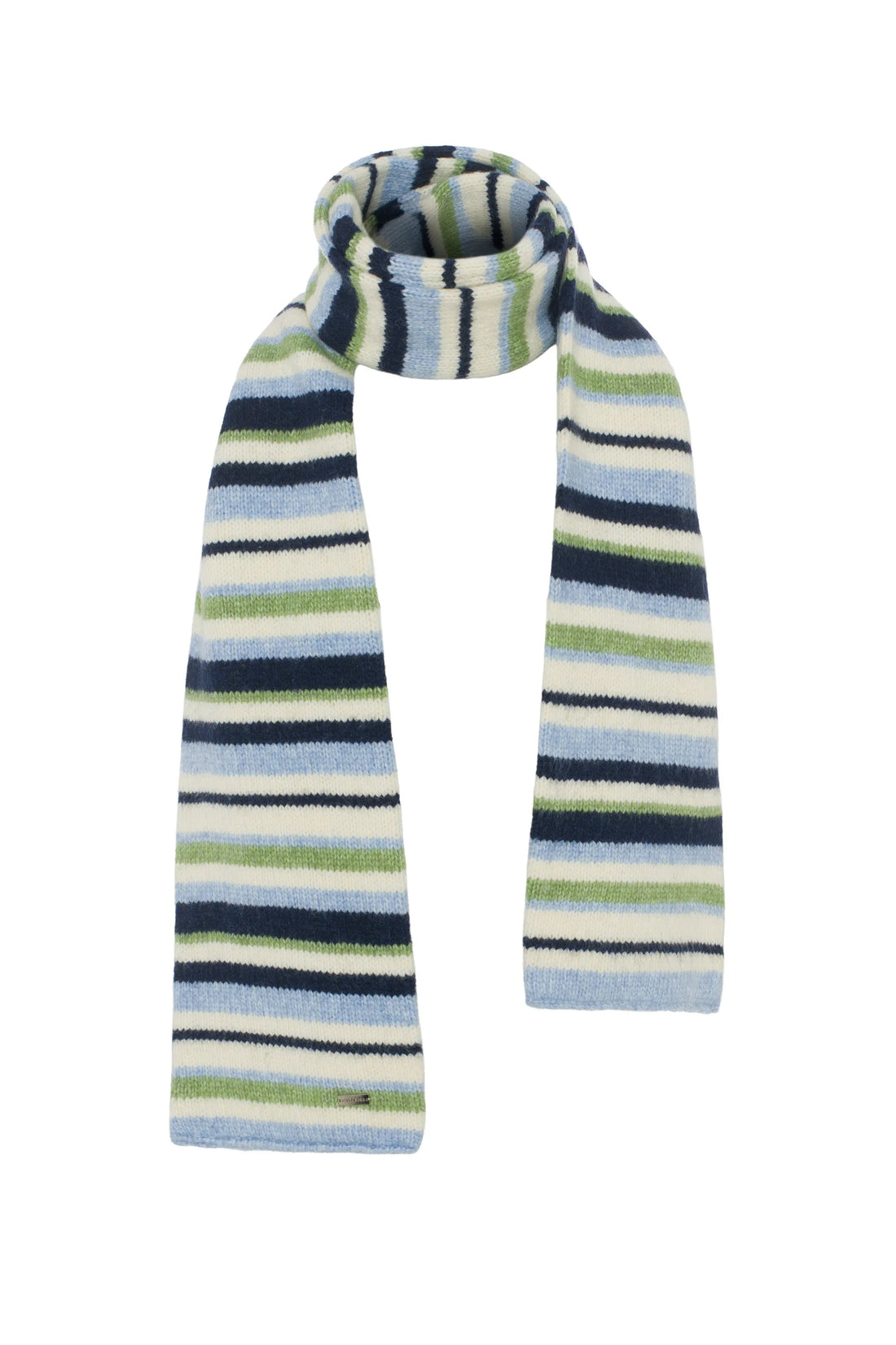 Oversized striped scarf - Mallard