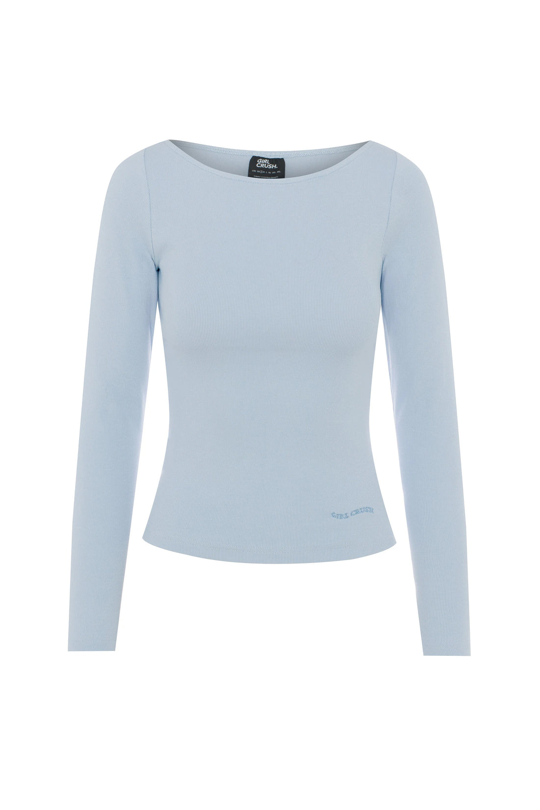 Ribbed long-sleeved top - Blue jay