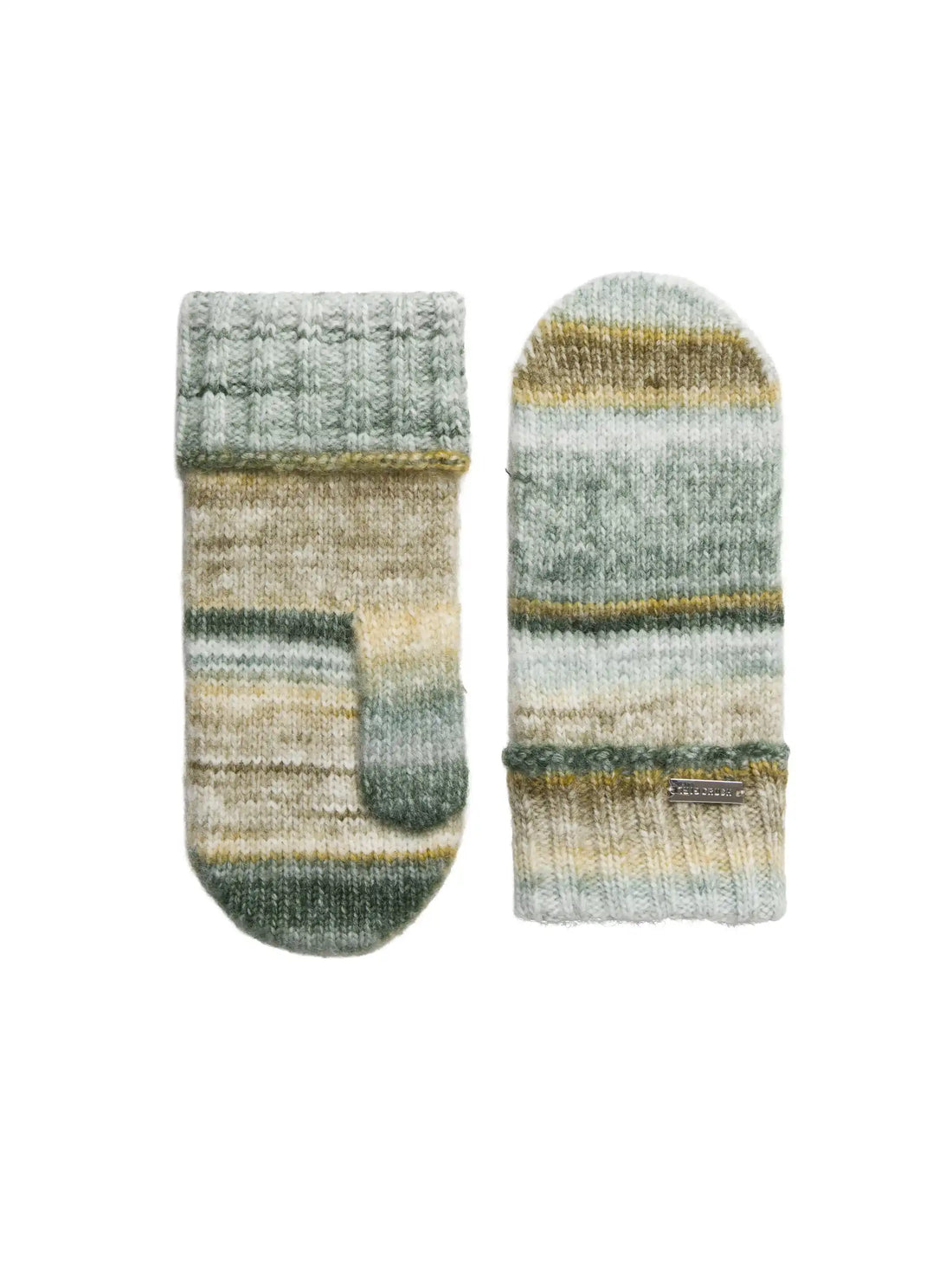 Striped Knitted Mittens