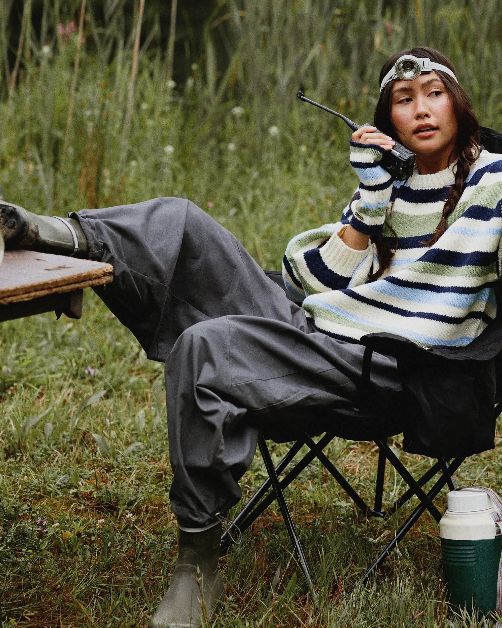 Barrel-leg trousers