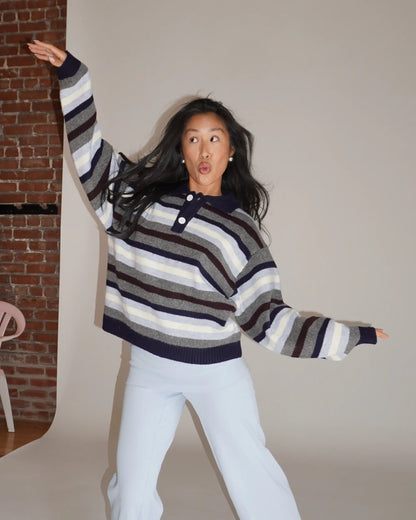 Lightweight knit polo - Granola
