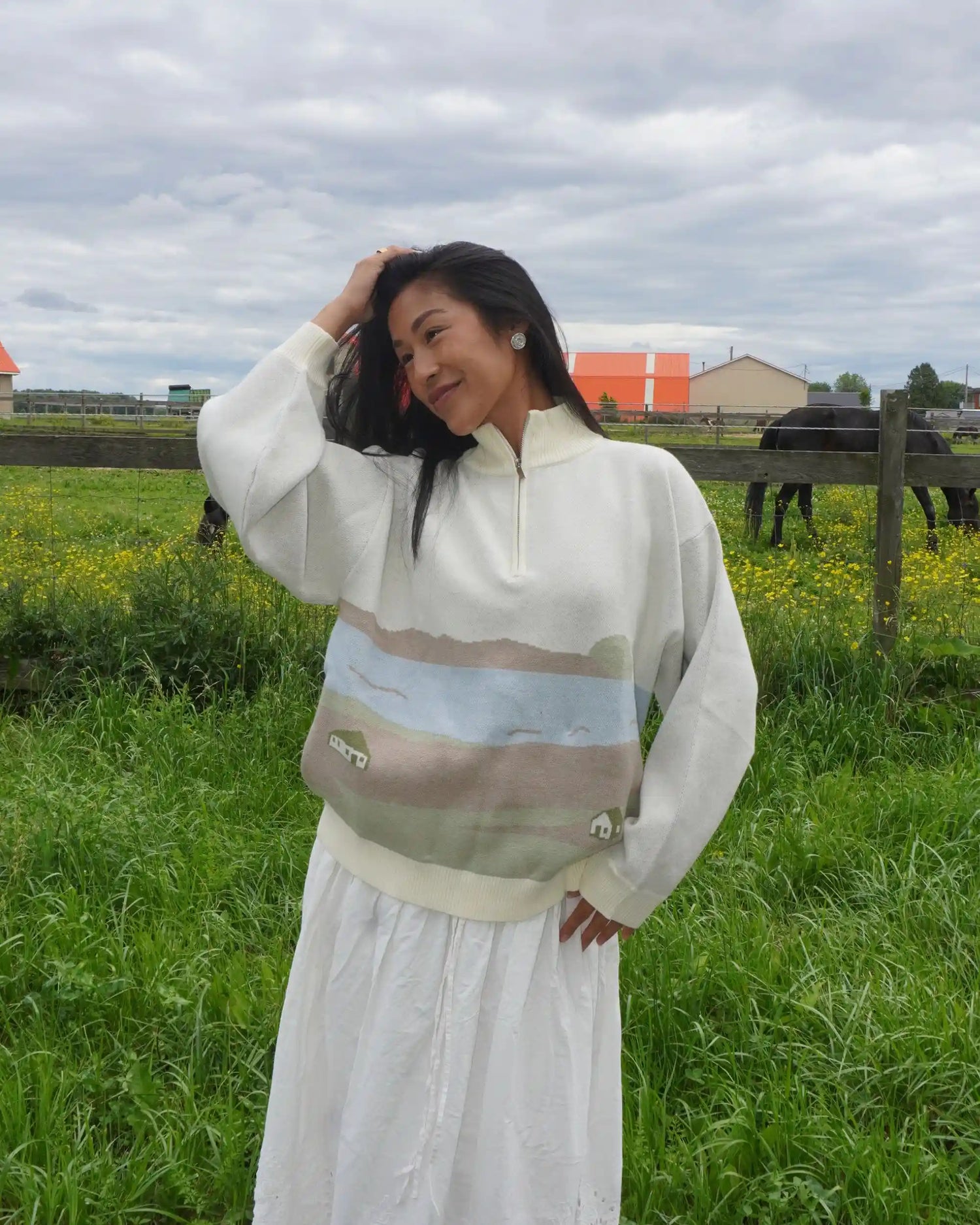 Zip-up Souvenir pullover - Just like Before