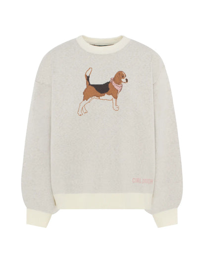Oversized crewneck sweater - Faithful Companion