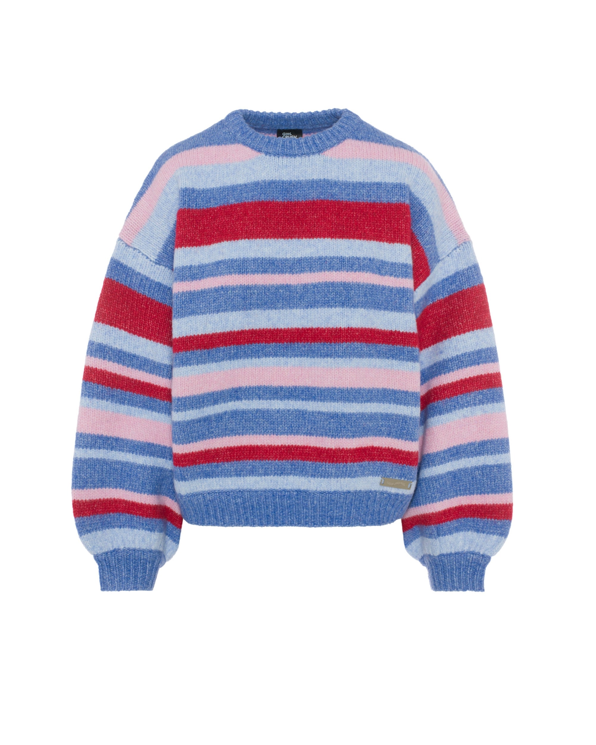 Oversized striped sweater - Cardinal