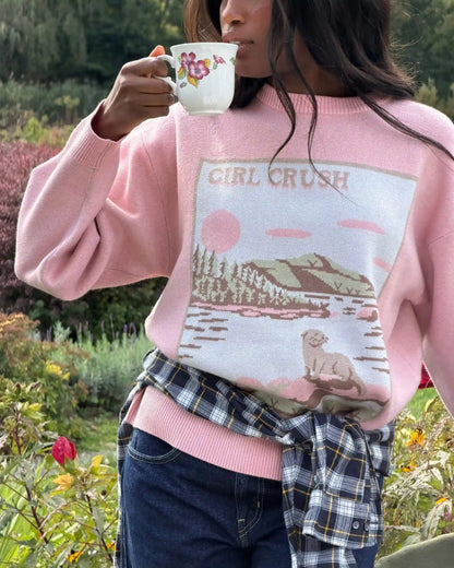 Oversized crewneck sweater - Louise the Otter
