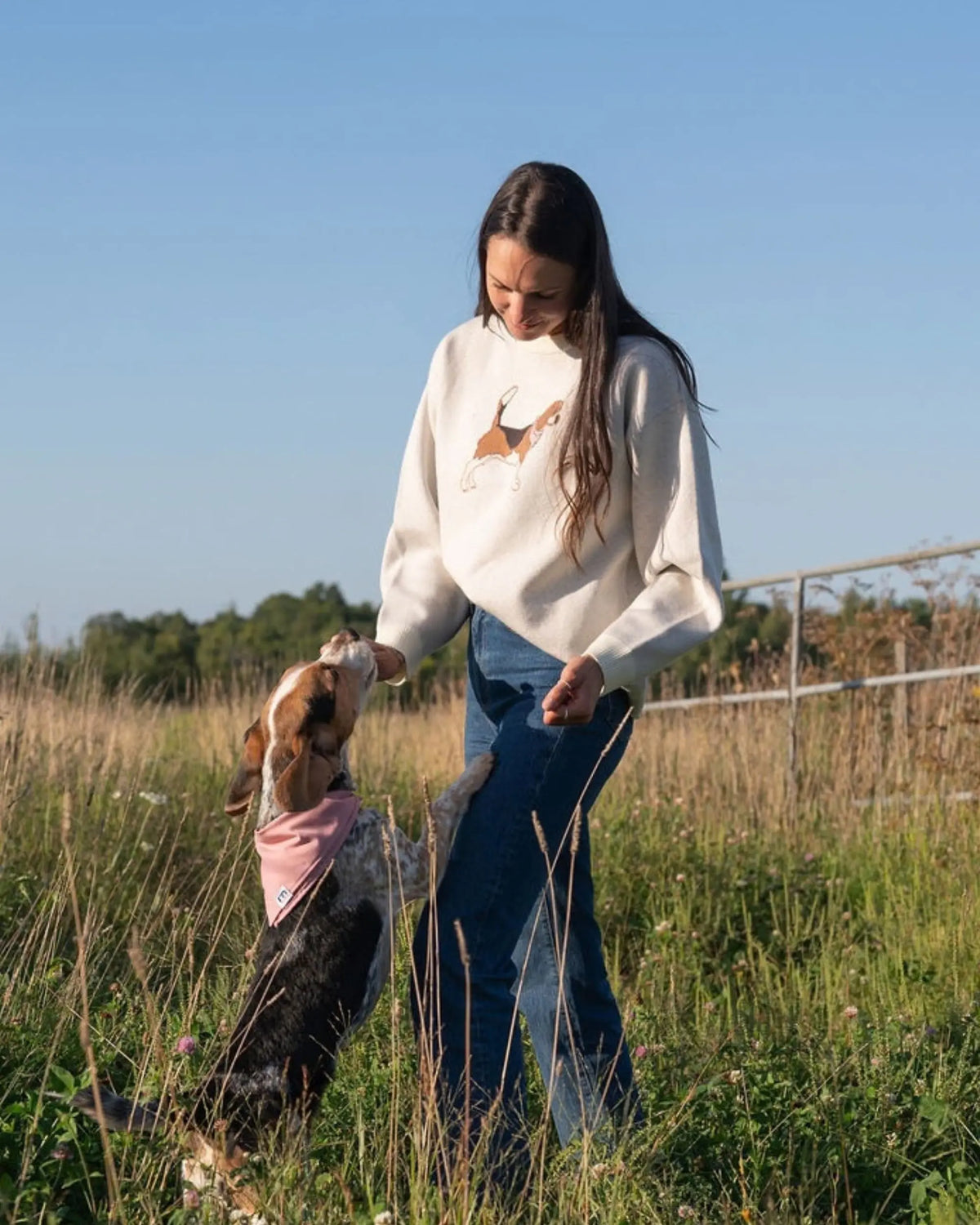 Oversized crewneck sweater - Faithful Companion