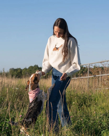 Oversized crewneck sweater - Faithful Companion