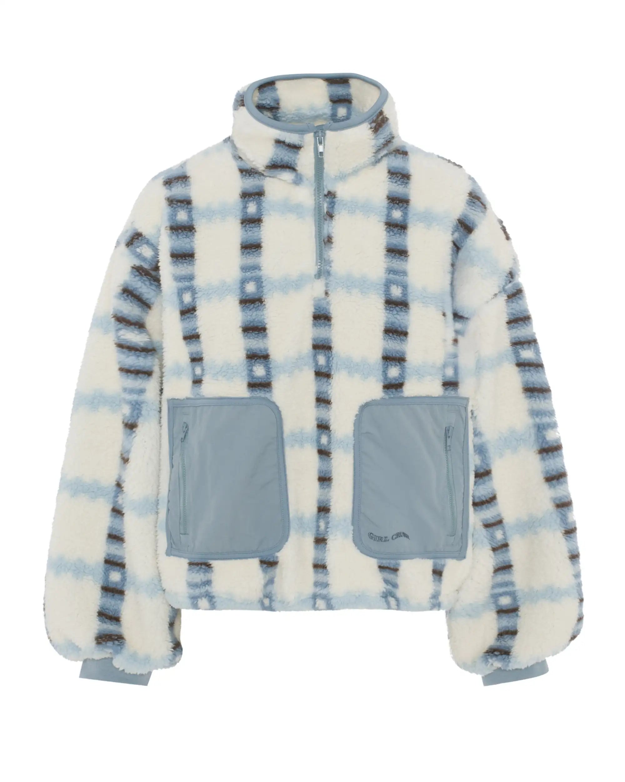 Veste polaire légère 1/4 zip à carreaux - Bouclier canadien