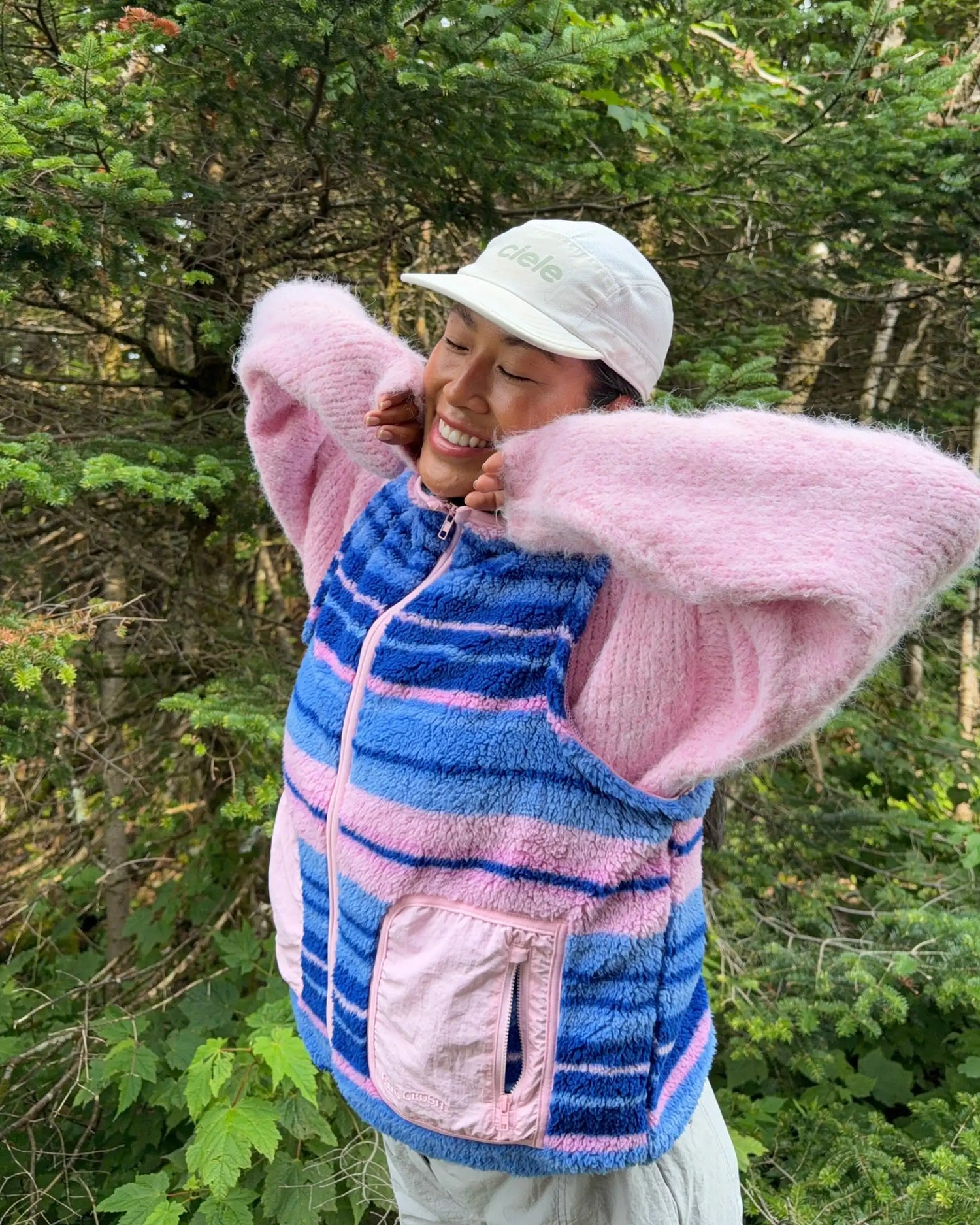 Oversized boreal sweater - Wild Rose