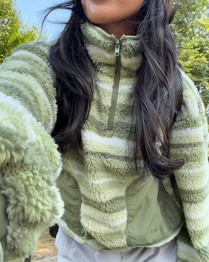 Veste polaire légère 1/4 zip lignée - Forêt boréale