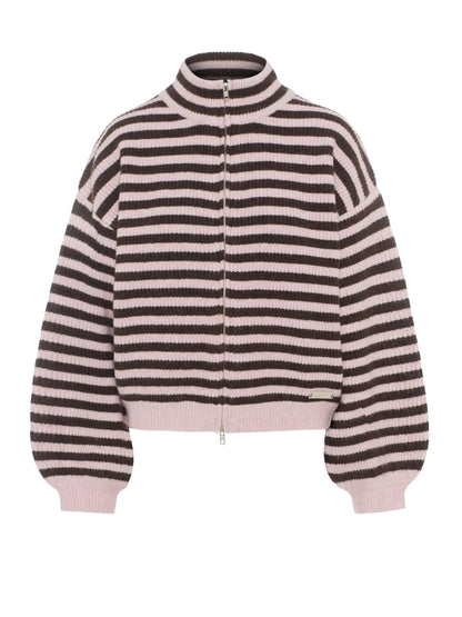 Oversized Striped knit Jacket - The Wanderer