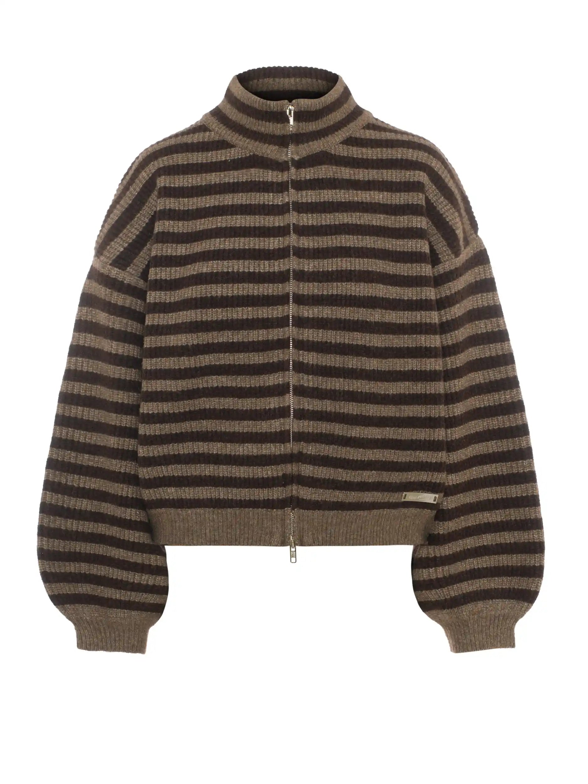 Oversized Striped knit Jacket - The Wanderer