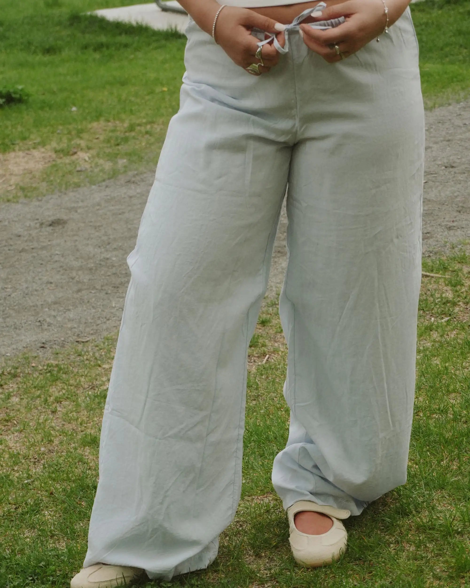 Pantalon droit fluide - Marinière
