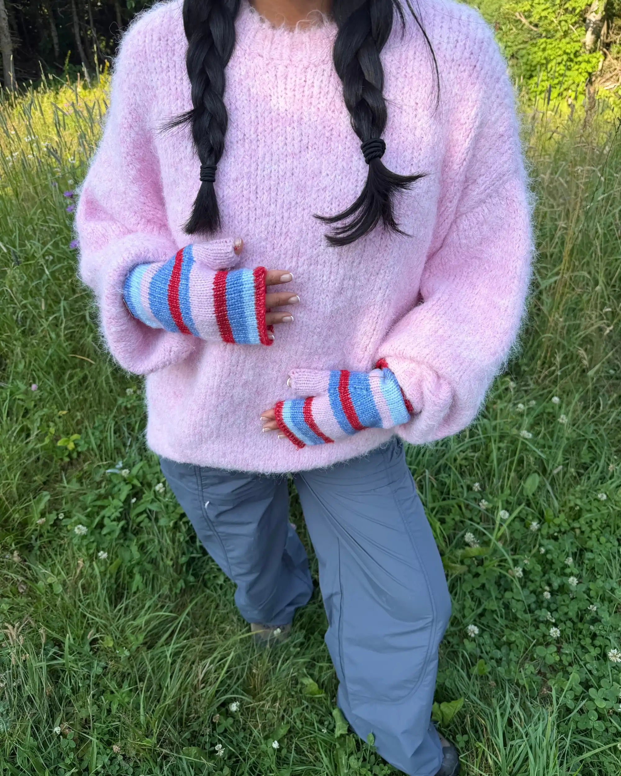 Oversized boreal sweater - Wild Rose