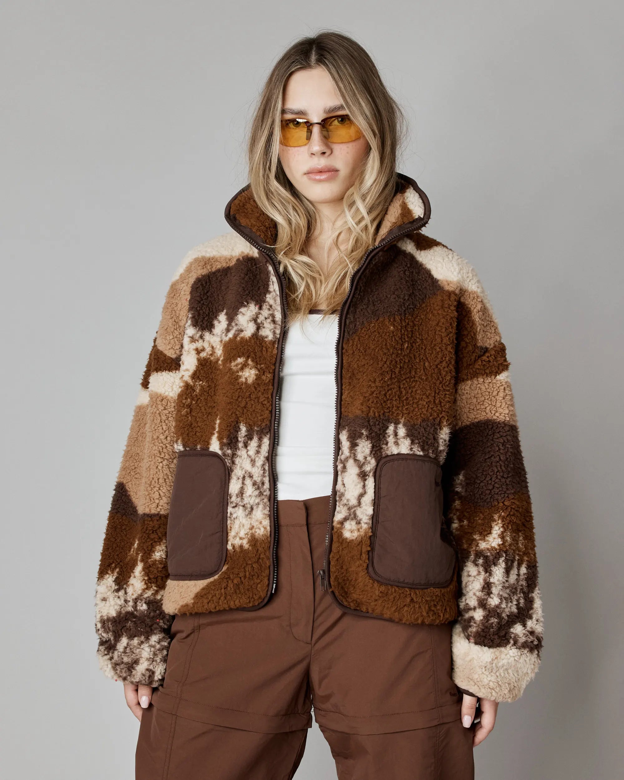 Veste polaire Forêt brune